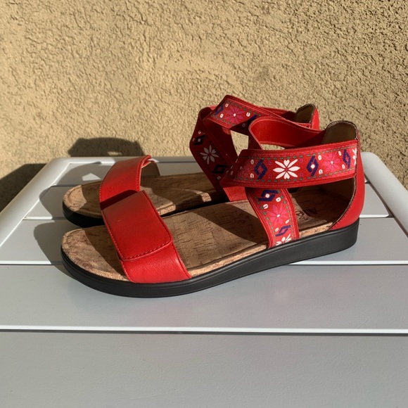 Alegria red sandals elastic straps size 10.5-11 ( European 41) - Picture 4 of 13